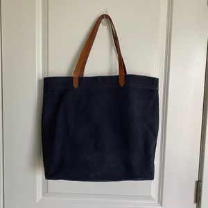 Madewell Canvas Transport Tote in Black Sea
